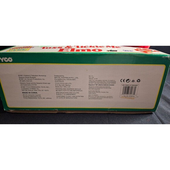 Sesame Street - The Original Toss And Tickle Me Elmo Plush Toy w/ Box 1997 Tyco - Picture 5 of 5